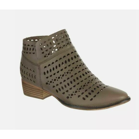 Seychelles Women Tame Me Ankle Booties US 6.5 Taupe Perforated Leather - Picture 1 of 7
